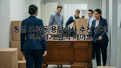 통영 도천동 용달이사 추천: 혼자 이사하기 완벽 가이드