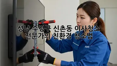 성남 수정구 신촌동 이사청소 전문가의 친환경 청소법